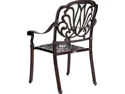 Set da pranzo da giardino 4 posti ANCONA con cuscini Metallo Marrone scuro