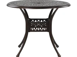 Set da pranzo da giardino 4 posti ANCONA con cuscini Metallo Marrone scuro