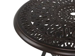 Set da pranzo da giardino 4 posti ANCONA con cuscini Metallo Marrone scuro