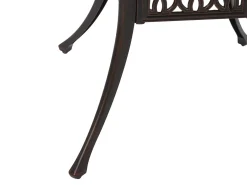 Set da pranzo da giardino 4 posti ANCONA con cuscini Metallo Marrone scuro