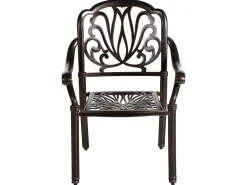 Set da pranzo da giardino 4 posti ANCONA con cuscini Metallo Marrone scuro