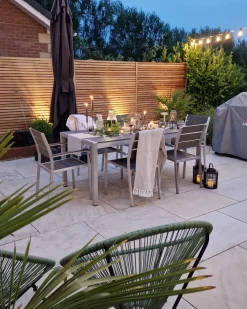 Set da pranzo da giardino 6 posti VERNIO Grigio