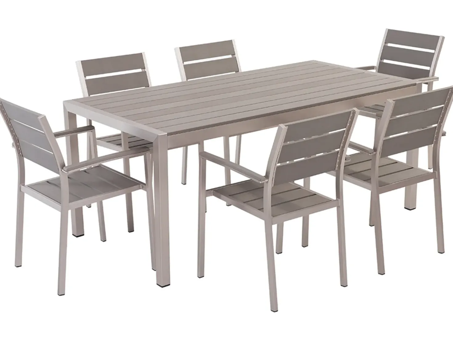 Set da pranzo da giardino 6 posti VERNIO Grigio
