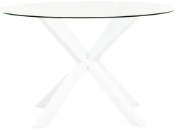 Set da pranzo da giardino 4 posti MALETTO/BUSSETO Metallo Bianco