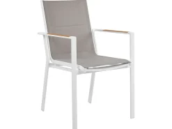 Set da pranzo da giardino 4 posti MALETTO/BUSSETO Metallo Bianco