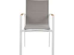 Set da pranzo da giardino 4 posti MALETTO/BUSSETO Metallo Bianco