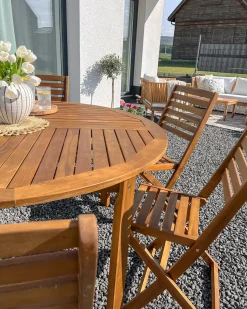 Set da pranzo da giardino 6 posti TOLVE Legno d'acacia Marrone