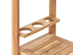 Set da pranzo da giardino con carrello 8 posti SASSARI II Legno di acacia certificato Marrone chiaro