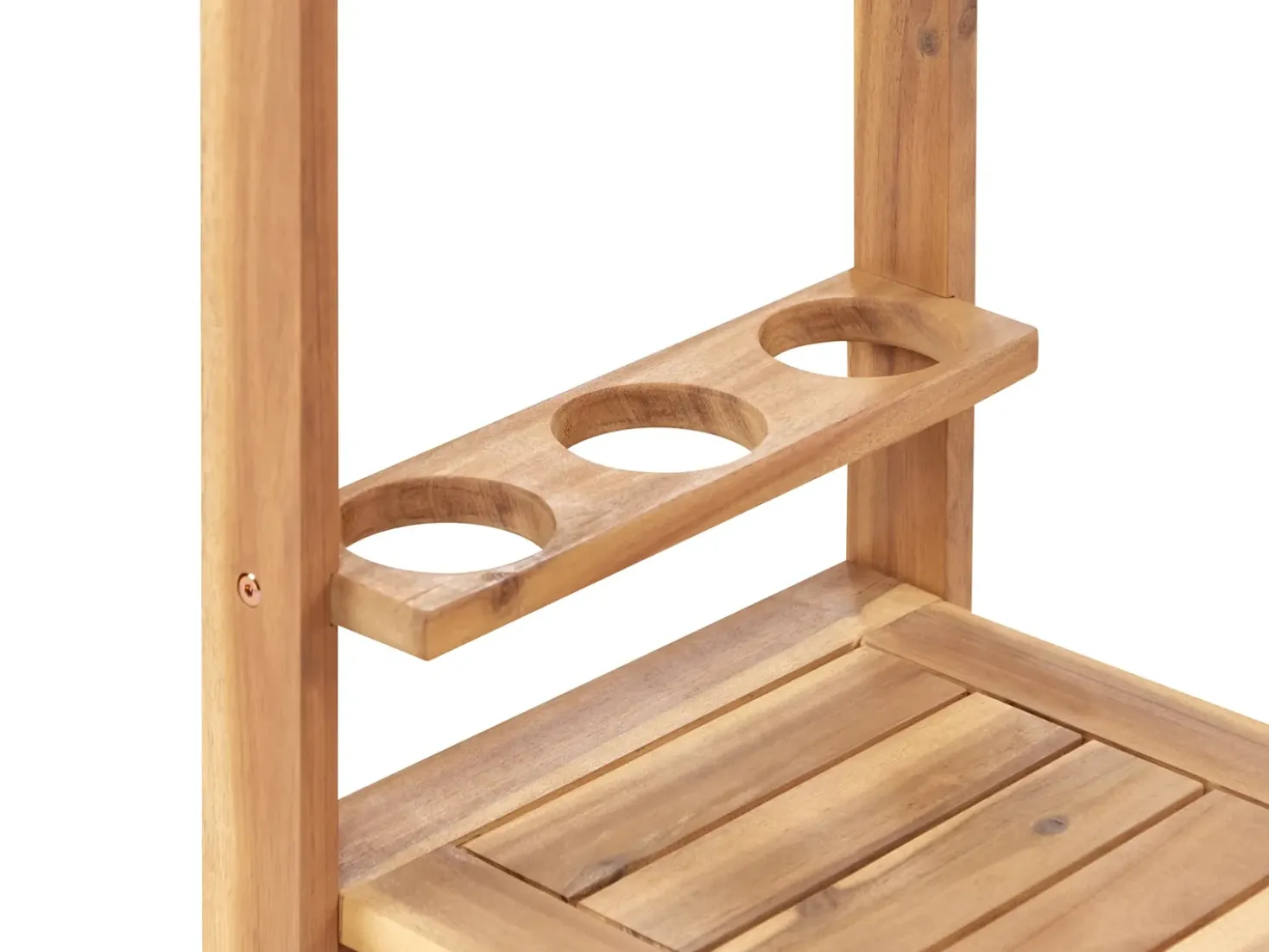Set da pranzo da giardino con carrello 8 posti SASSARI II Legno di acacia certificato Marrone chiaro