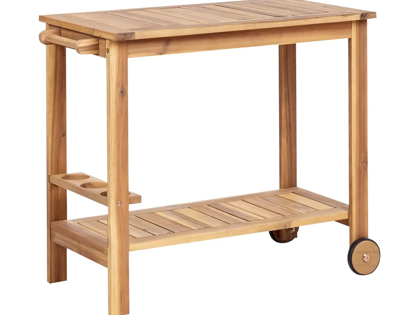Set da pranzo da giardino con carrello 8 posti SASSARI II Legno di acacia certificato Marrone chiaro
