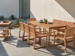 Set da pranzo da giardino con carrello 8 posti SASSARI II Legno di acacia certificato Marrone chiaro