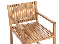 Set da pranzo da giardino con carrello 8 posti SASSARI II Legno di acacia certificato Marrone chiaro