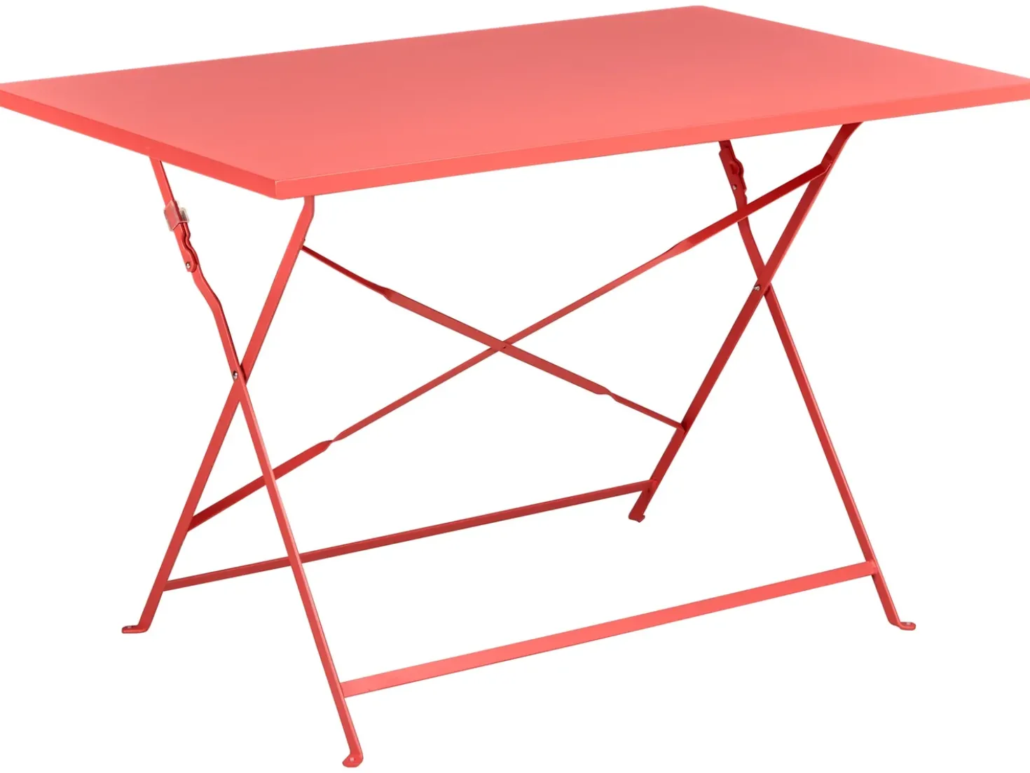 Set da pranzo da giardino 4 posti FIORI Metallo Rosso