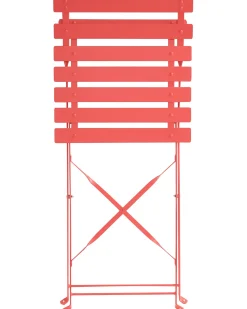 Set da pranzo da giardino 4 posti FIORI Metallo Rosso