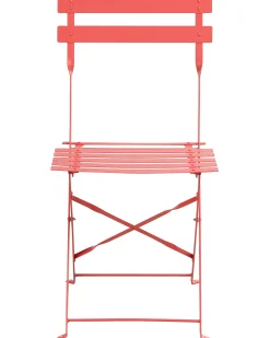 Set da pranzo da giardino 4 posti FIORI Metallo Rosso