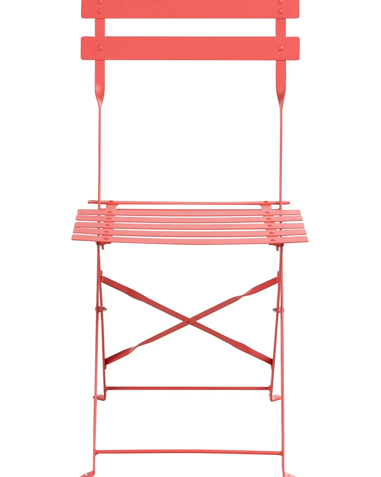 Set da pranzo da giardino 4 posti FIORI Metallo Rosso