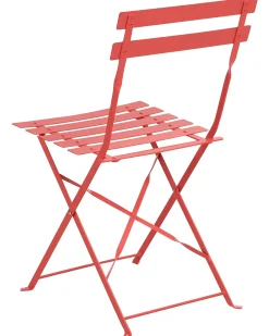 Set da pranzo da giardino 4 posti FIORI Metallo Rosso