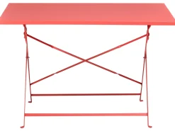 Set da pranzo da giardino 4 posti FIORI Metallo Rosso