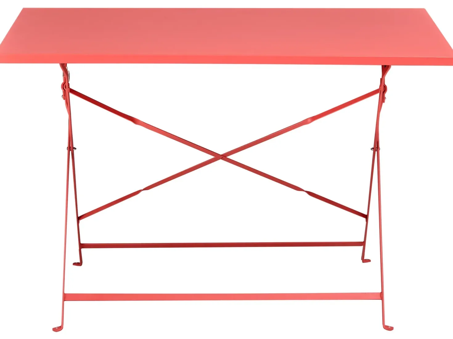 Set da pranzo da giardino 4 posti FIORI Metallo Rosso
