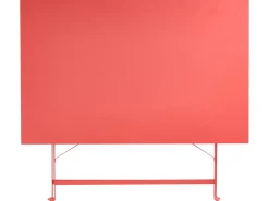 Set da pranzo da giardino 4 posti FIORI Metallo Rosso