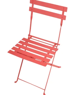 Set da pranzo da giardino 4 posti FIORI Metallo Rosso