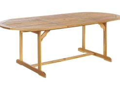 Set da pranzo da giardino 6 posti MAUI II con Ombrellone (12 opzioni) Legno d'acacia Marrone chiaro