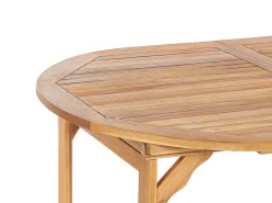 Set da pranzo da giardino 6 posti MAUI II con Ombrellone (12 opzioni) Legno d'acacia Marrone chiaro