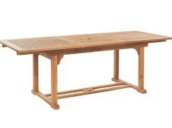 Set da pranzo da giardino 6 posti JAVA con cuscini Legno d'acacia Tortora