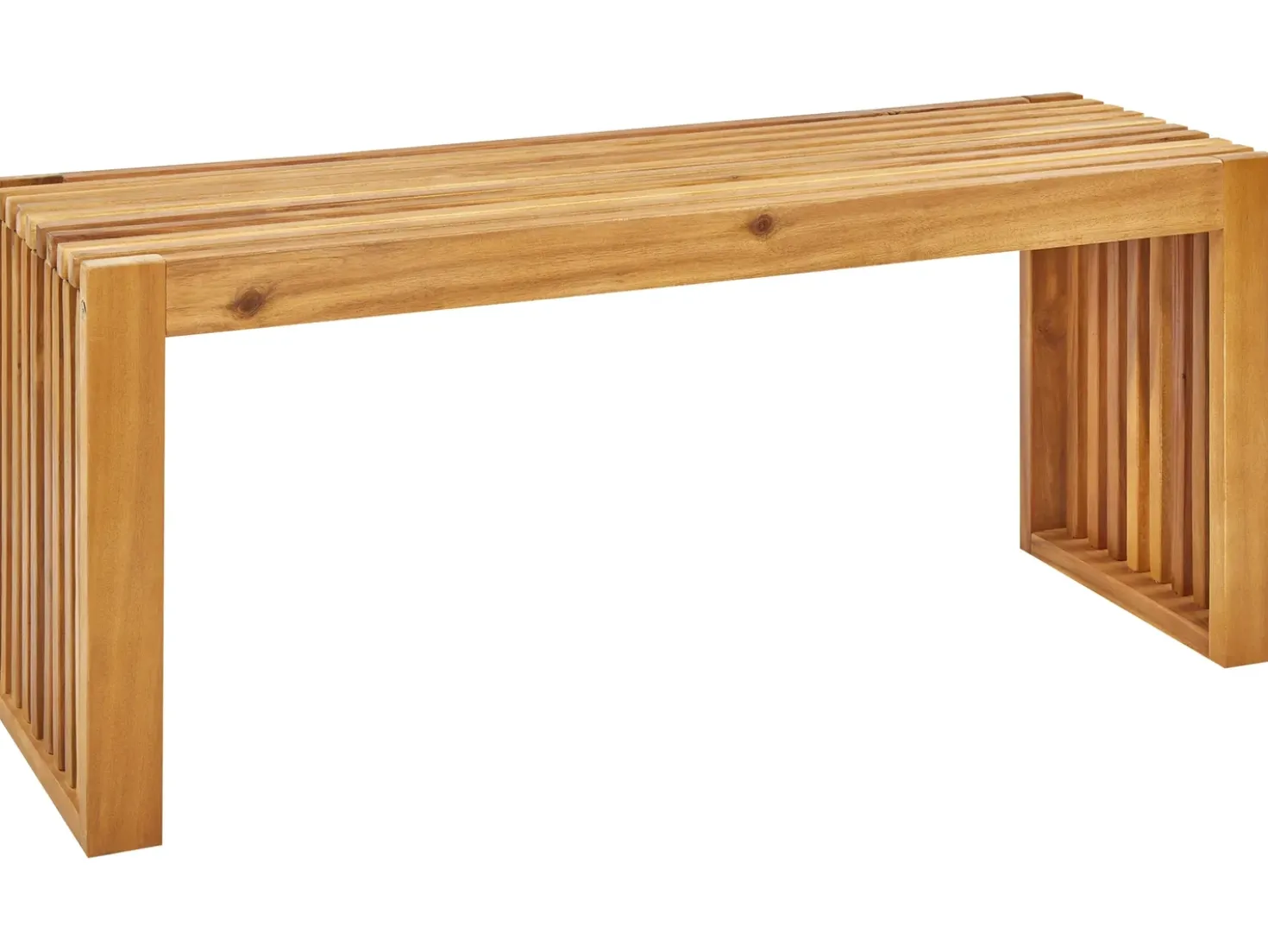 Set da pranzo da giardino con panche 4 posti BELLANO Legno d'acacia Marrone