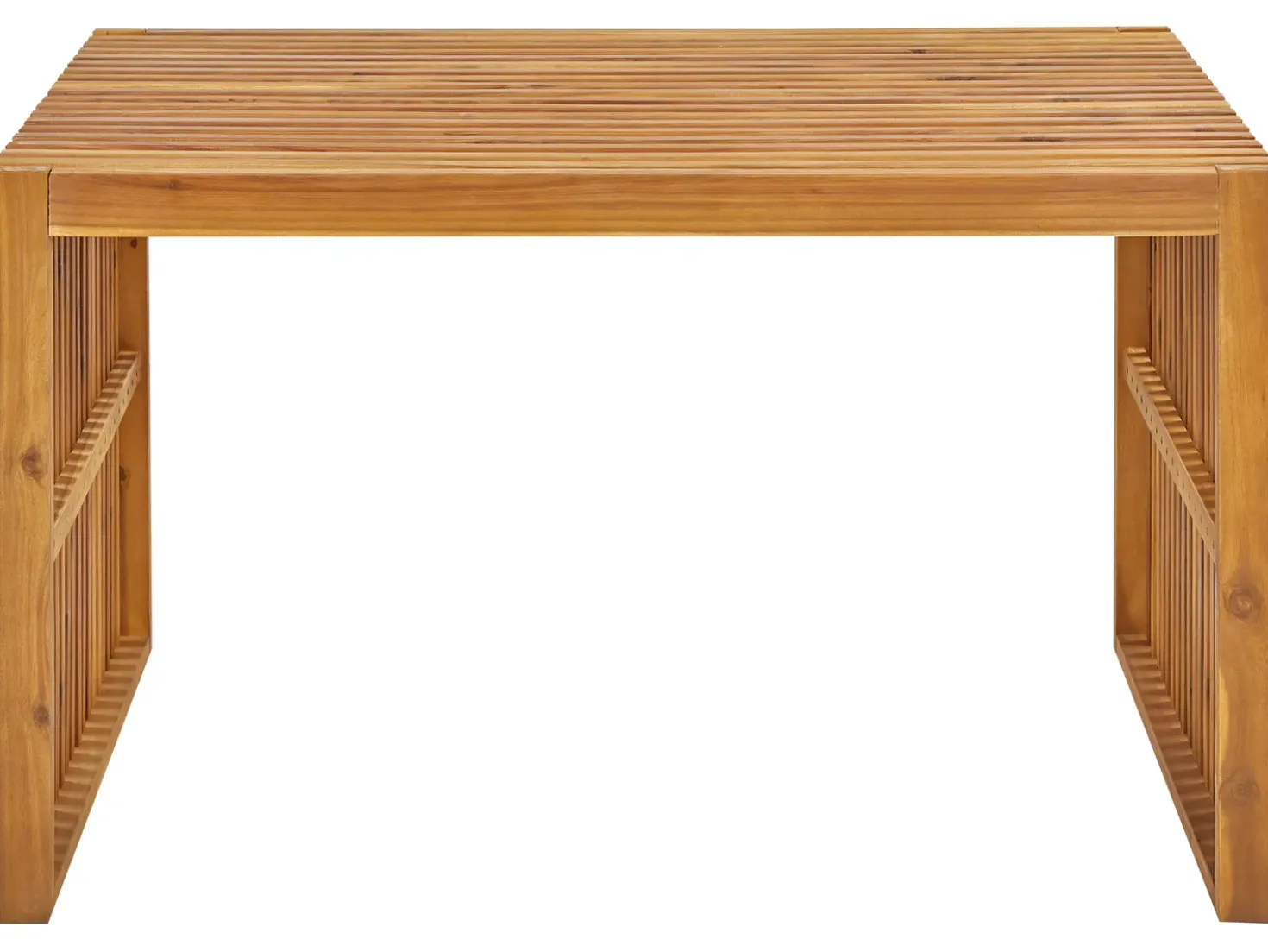 Set da pranzo da giardino con panche 4 posti BELLANO Legno d'acacia Marrone