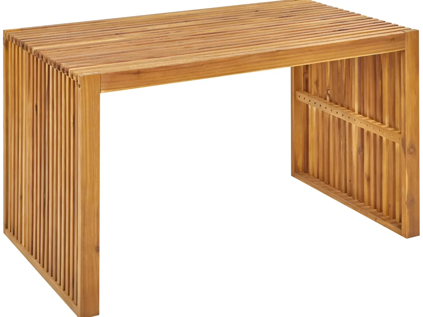 Set da pranzo da giardino con panche 4 posti BELLANO Legno d'acacia Marrone