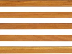 Set da pranzo da giardino con panche 4 posti BELLANO Legno d'acacia Marrone
