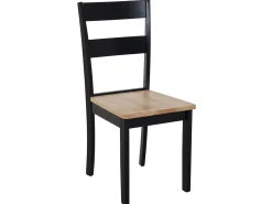 Set da pranzo GEORGIA Legno Marrone/Nero 6 posti