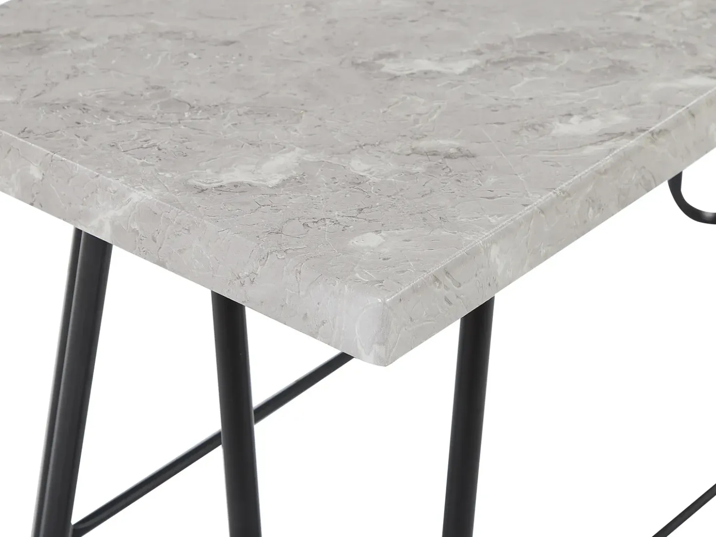 Set da pranzo KEMPTON Grigio chiaro 4 posti