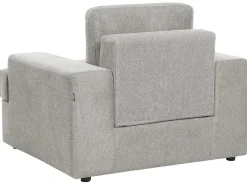 Set da salotto 5 posti ALLA Tessuto Grigio chiaro
