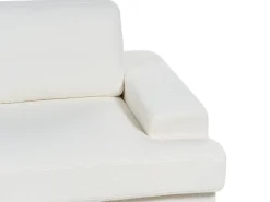 Set da salotto 5 posti ALLA Bouclé Bianco sporco