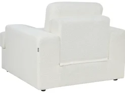 Set da salotto 5 posti ALLA Bouclé Bianco sporco