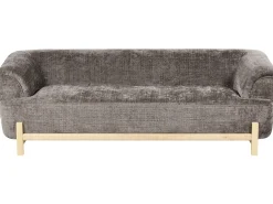 Set da salotto 5 posti ALNOR Ciniglia Marrone