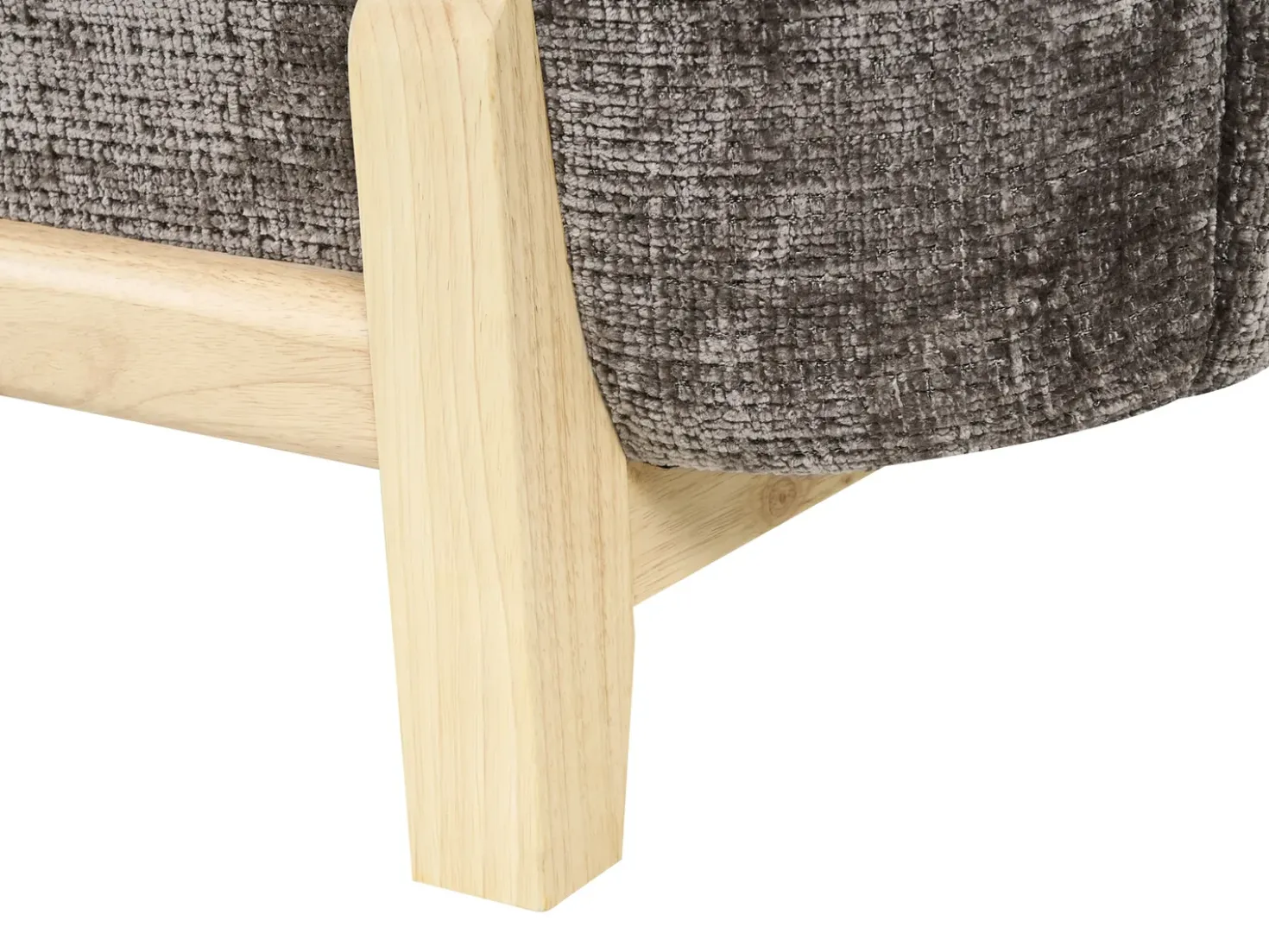 Set da salotto 5 posti ALNOR Ciniglia Marrone