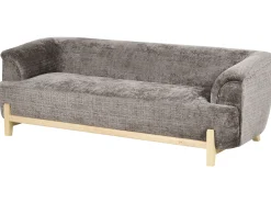 Set da salotto 5 posti ALNOR Ciniglia Marrone