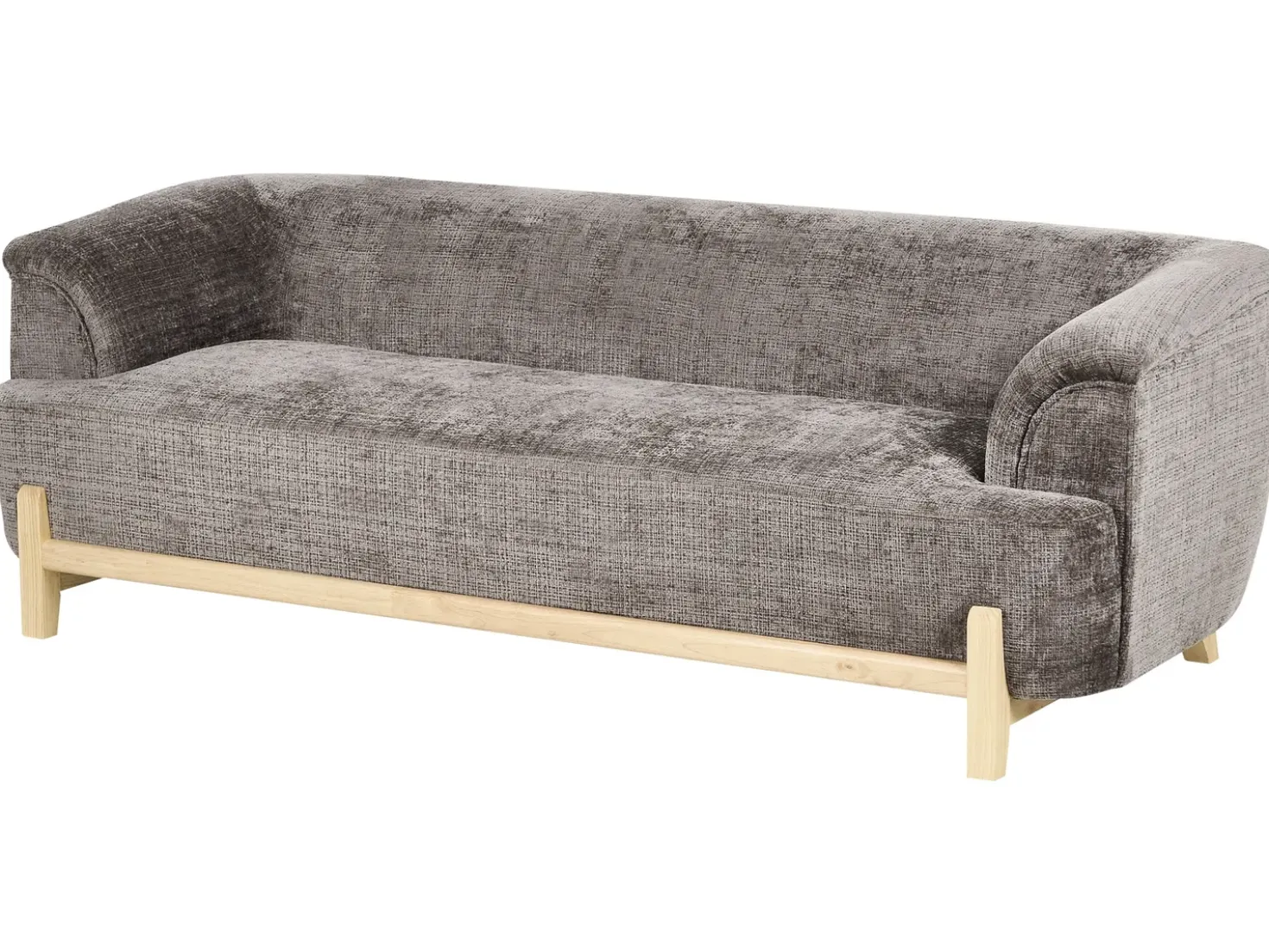 Set da salotto 5 posti ALNOR Ciniglia Marrone