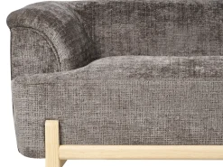 Set da salotto 5 posti ALNOR Ciniglia Marrone
