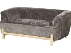 Set da salotto 5 posti ALNOR Ciniglia Marrone