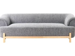 Set da salotto 5 posti ALNOR Tessuto Grigio scuro