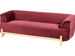 Set da salotto 5 posti ALNOR Ciniglia Bordeaux