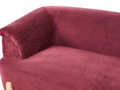 Set da salotto 5 posti ALNOR Ciniglia Bordeaux