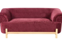 Set da salotto 5 posti ALNOR Ciniglia Bordeaux
