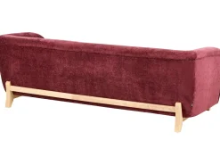 Set da salotto 5 posti ALNOR Ciniglia Bordeaux