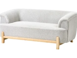 Set da salotto 5 posti ALNOR Tessuto Grigio chiaro