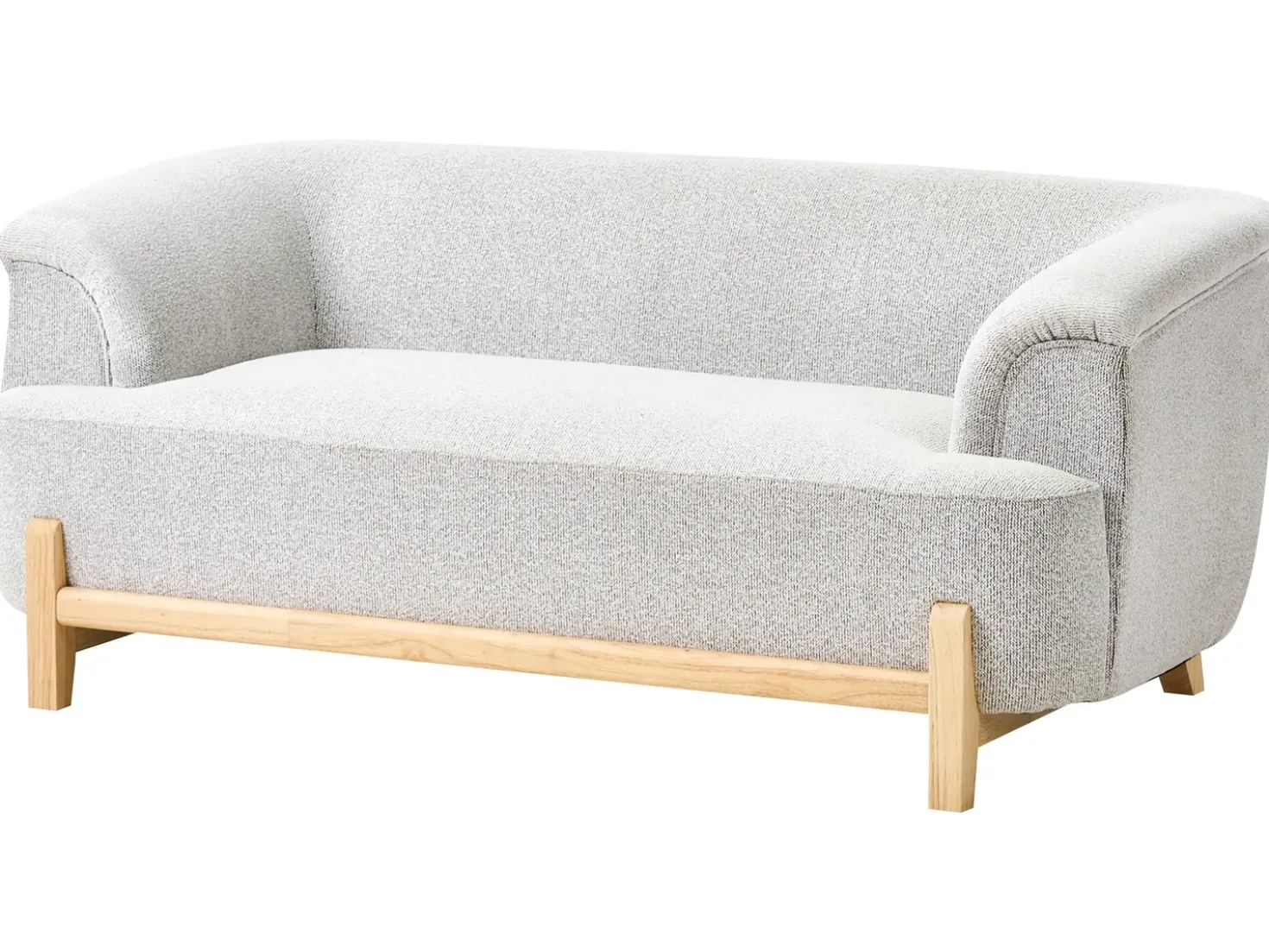 Set da salotto 5 posti ALNOR Tessuto Grigio chiaro